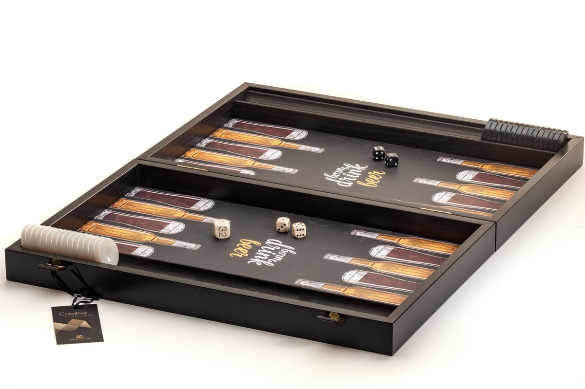 "born to drink beer" Backgammon Edition - Gentleman´s Fame