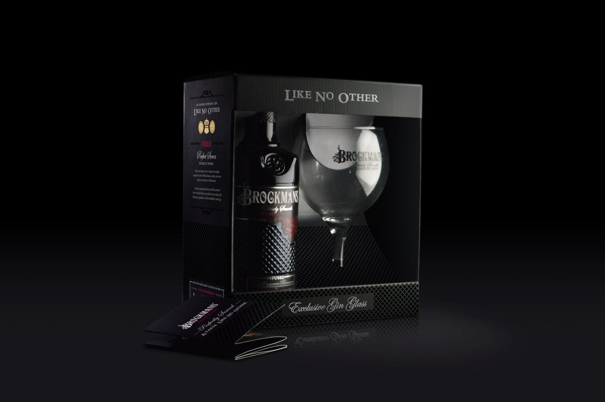 Brockmans Intensely Smooth Premium Gin - Geschenkverpackung mit Glas - Gentleman´s Fame